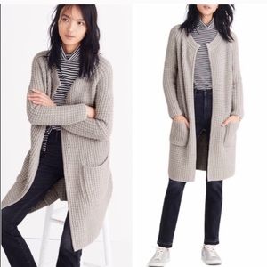 Madewell waffle stitch cardigan sweater